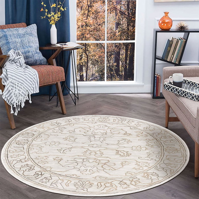 Conceptum Alfombra de 120 cm en Crema